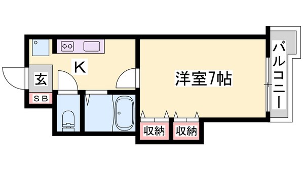 野里駅 徒歩9分 4階の物件間取画像